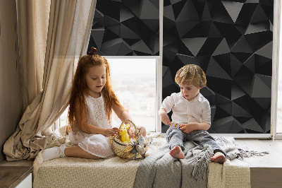 Verduisterend binnengordijn in het zwart in origamistijl
