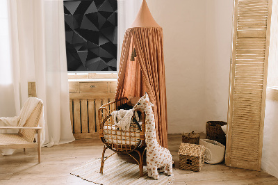 Verduisterend binnengordijn in het zwart in origamistijl