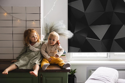 Verduisterend binnengordijn in het zwart in origamistijl