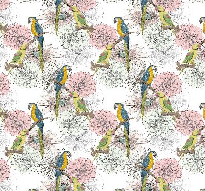Verduisterend rolgordijn voor raam met papegaaien op een tak