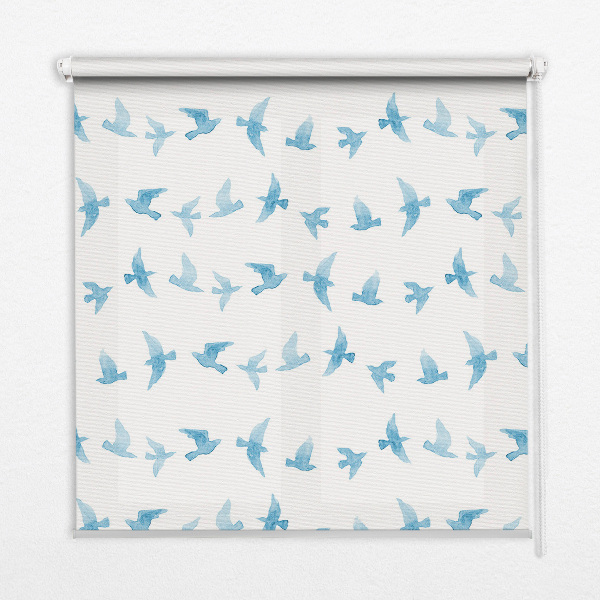 Verduisterend binnengordijn met blauwe vogels