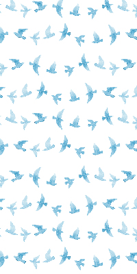 Verduisterend binnengordijn met blauwe vogels