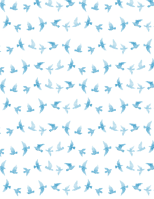 Verduisterend binnengordijn met blauwe vogels