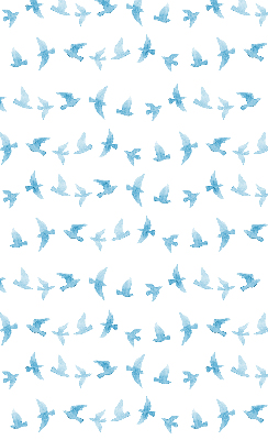 Verduisterend binnengordijn met blauwe vogels