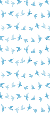 Verduisterend binnengordijn met blauwe vogels