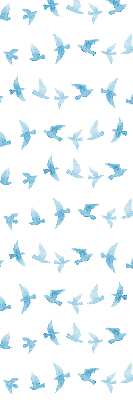 Verduisterend binnengordijn met blauwe vogels