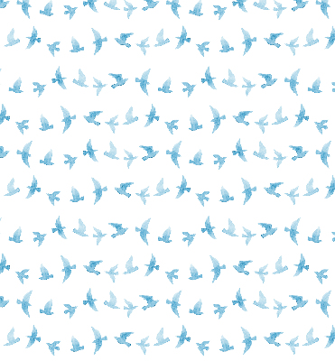 Verduisterend binnengordijn met blauwe vogels