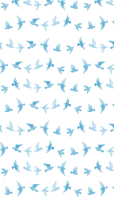 Verduisterend binnengordijn met blauwe vogels