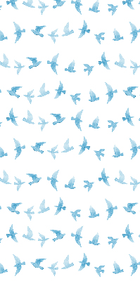 Verduisterend binnengordijn met blauwe vogels