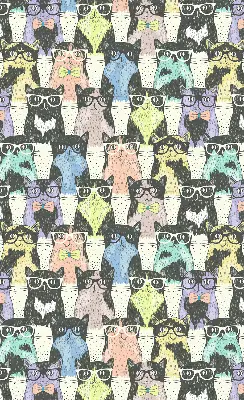 Verduisterend stoffen rolgordijn met kattenprint
