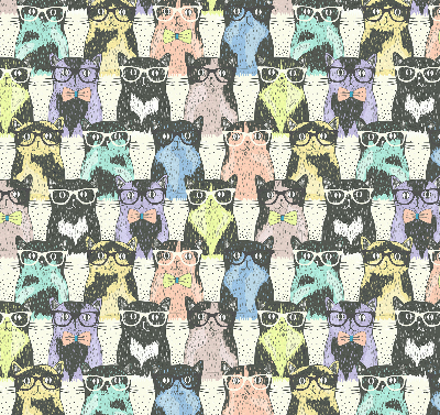Verduisterend stoffen rolgordijn met kattenprint