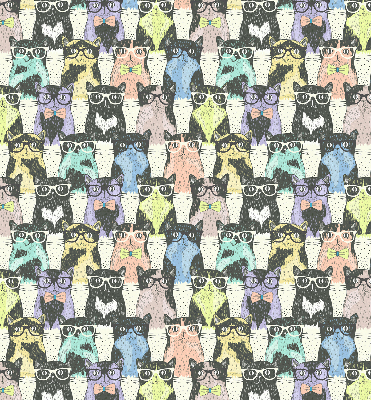 Verduisterend stoffen rolgordijn met kattenprint