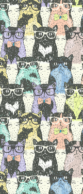 Verduisterend stoffen rolgordijn met kattenprint
