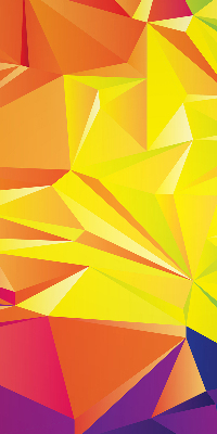 Binnenshuis verduisterend rolgordijn in een kleurrijk origami-patroon