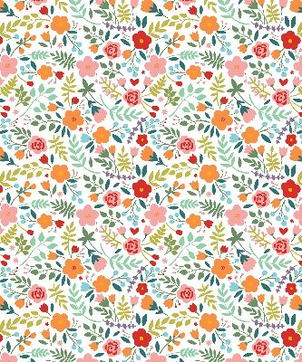 Verduisterend raamrolgordijn voor binnen met geschilderde bloemen