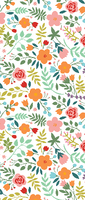 Verduisterend raamrolgordijn voor binnen met geschilderde bloemen