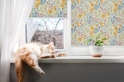Verduisterend stoffen rolgordijn bloemen