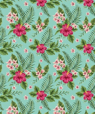 Verduisterend stoffen rolgordijn exotische planten