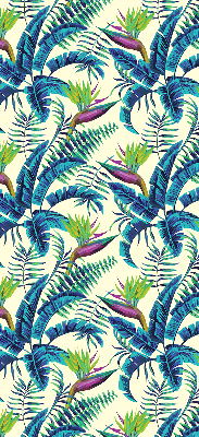 Verduisterend rolgordijn voor raam in tropische plantenprint