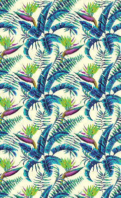 Verduisterend rolgordijn voor raam in tropische plantenprint
