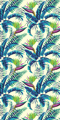 Verduisterend rolgordijn voor raam in tropische plantenprint