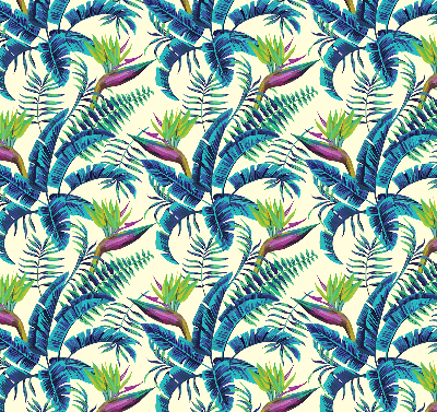 Verduisterend rolgordijn voor raam in tropische plantenprint