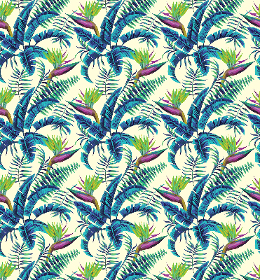 Verduisterend rolgordijn voor raam in tropische plantenprint