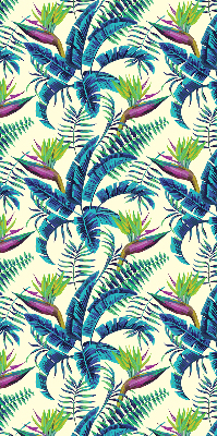 Verduisterend rolgordijn voor raam in tropische plantenprint