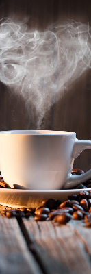 Verduisterend binnengordijn een kopje koffie