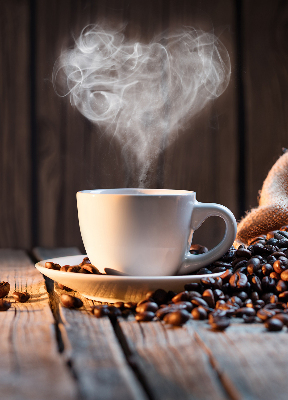 Verduisterend binnengordijn een kopje koffie
