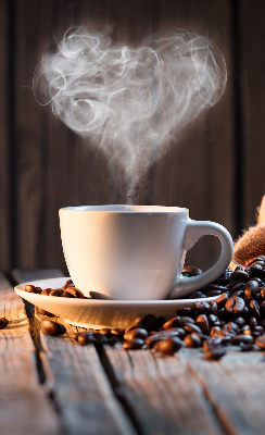 Verduisterend binnengordijn een kopje koffie
