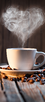 Verduisterend binnengordijn een kopje koffie