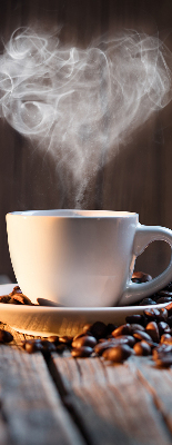 Verduisterend binnengordijn een kopje koffie