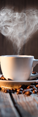 Verduisterend binnengordijn een kopje koffie