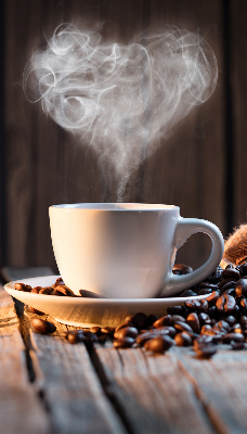 Verduisterend binnengordijn een kopje koffie