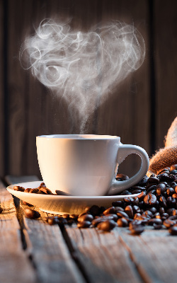 Verduisterend binnengordijn een kopje koffie