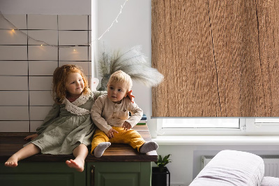 Verduisterend rolgordijn voor balkondeur in houtkleur