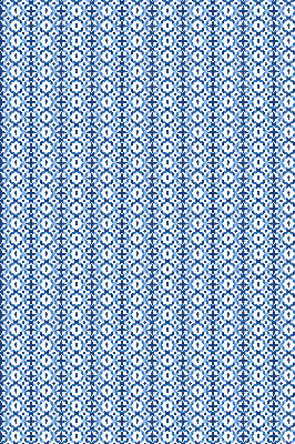 Binnenshuis verduisterend rolgordijn in blauwe vormen