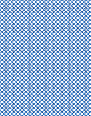 Binnenshuis verduisterend rolgordijn in blauwe vormen