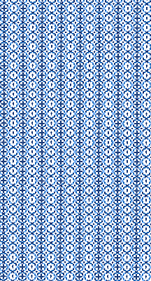 Binnenshuis verduisterend rolgordijn in blauwe vormen