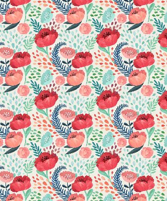 Verduisterend stoffen rolgordijn papaver