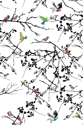 Verduisterend raamrolgordijn voor binnen met vogels op de takken