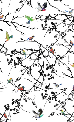Verduisterend raamrolgordijn voor binnen met vogels op de takken