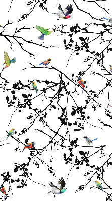 Verduisterend raamrolgordijn voor binnen met vogels op de takken