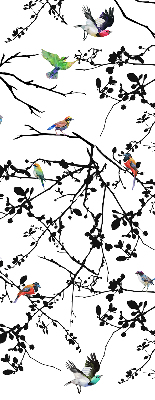 Verduisterend raamrolgordijn voor binnen met vogels op de takken