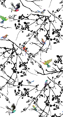 Verduisterend raamrolgordijn voor binnen met vogels op de takken
