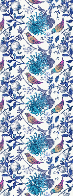 Verduisterend binnengordijn met blauwe boombloemen