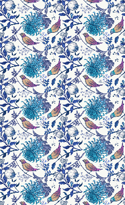 Verduisterend binnengordijn met blauwe boombloemen