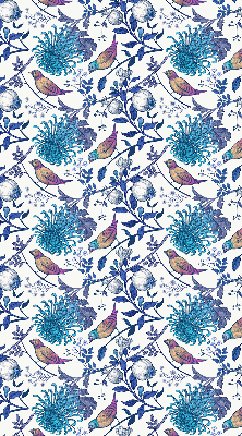 Verduisterend binnengordijn met blauwe boombloemen
