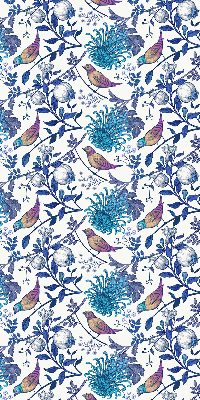 Verduisterend binnengordijn met blauwe boombloemen